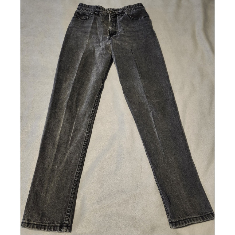 Vintage GUESS Georges Marciano Jeans USA 31 Black Acid Wash High Rise Y2K